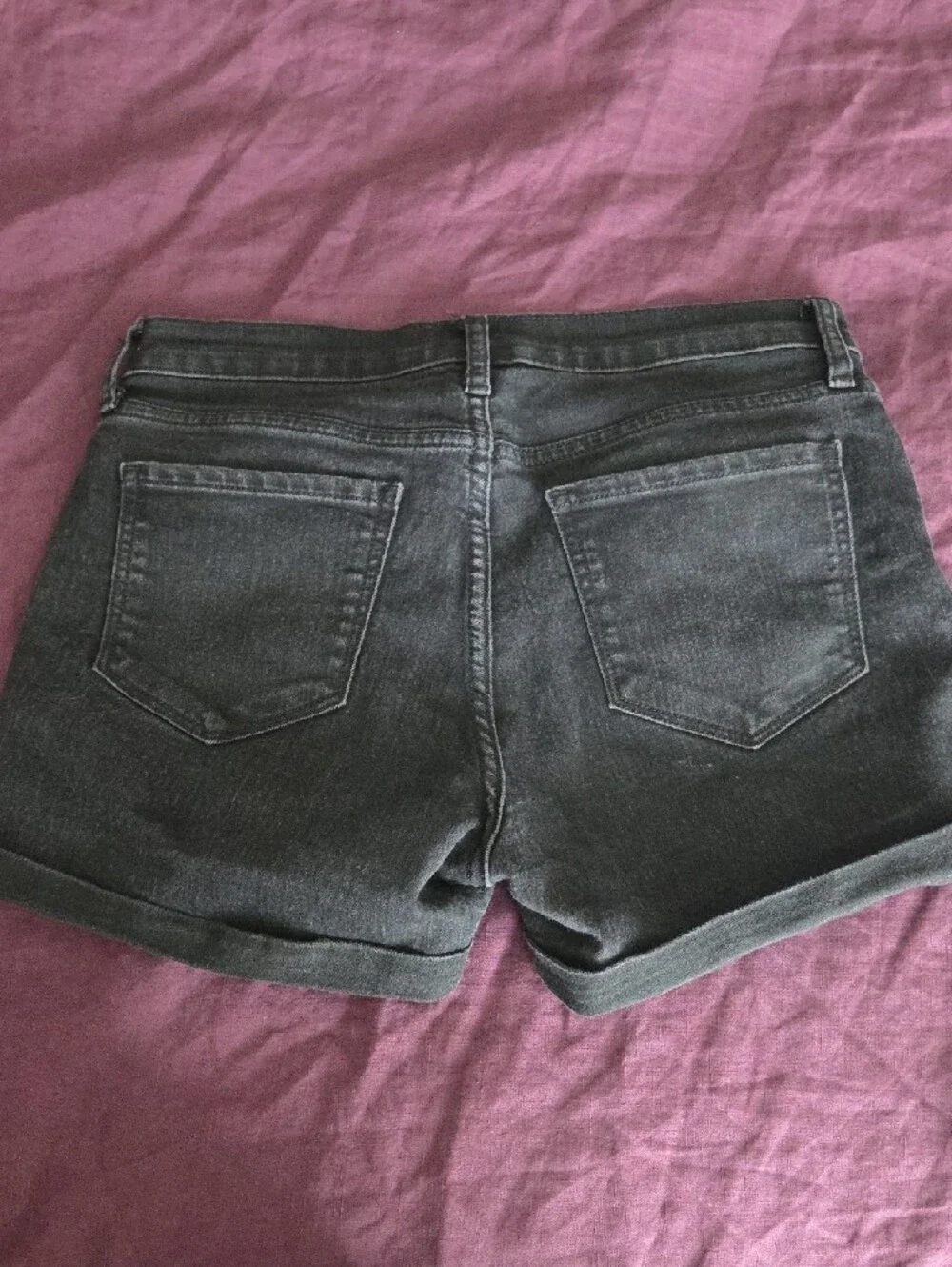 Old Navy Black Denim Roll-Cuff Women's Shorts